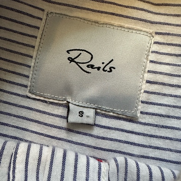 Rails Taylor Striped Button-Down with Heart Embroidery - Picture 6 of 16